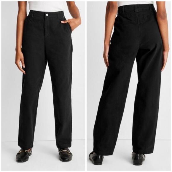 Future Collective Black High Rise Straight Leg Jeans Size 8 Yoke Seam Denim Pant - Picture 2 of 9